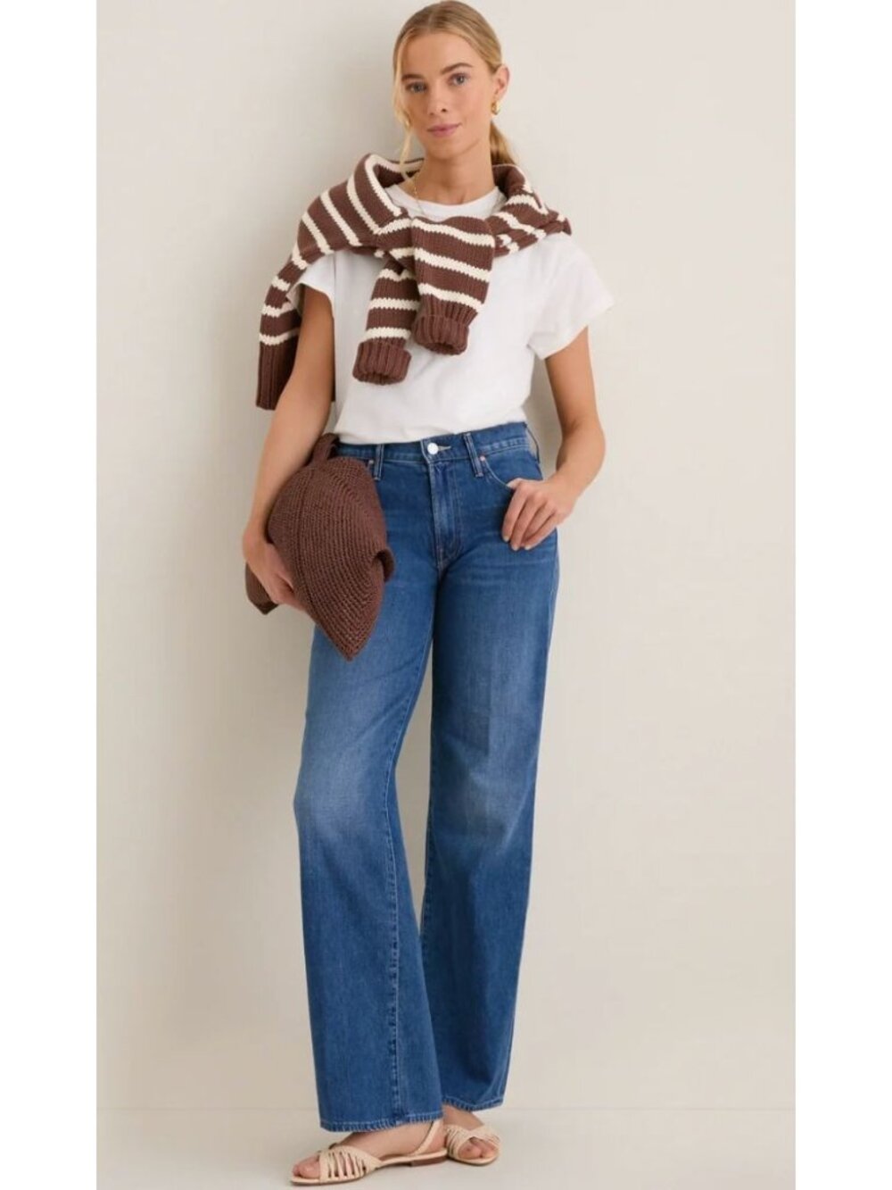 MOTHER Superior Mid Rise Maven Skimp Wide Leg Jeans Size 29 Big Tipper Straight